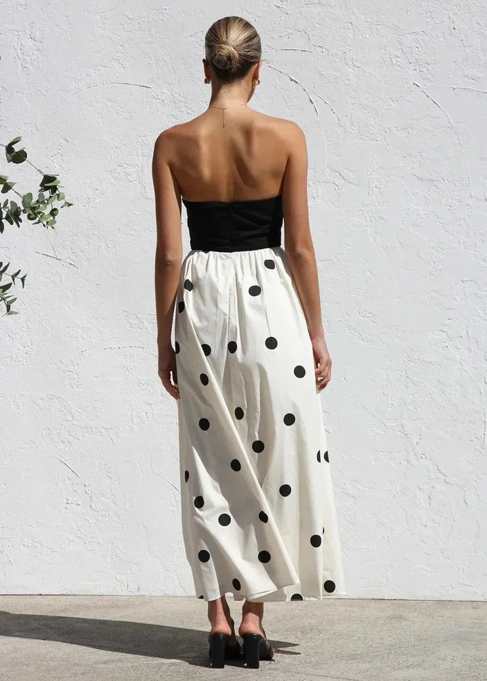Strapless polka dot dress Dress Tailor