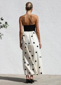 Strapless polka dot dress Dress Tailor