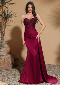 Strapless red evening gown Dress Tailor