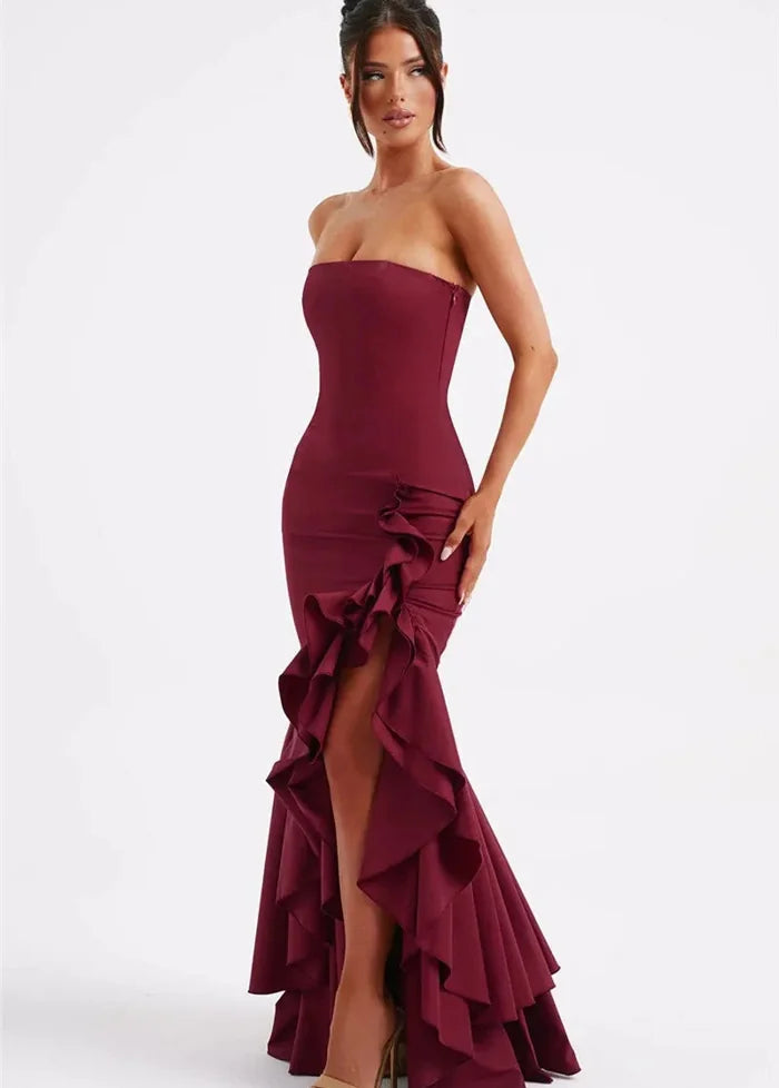 Strapless ruffle dress Dress Tailor