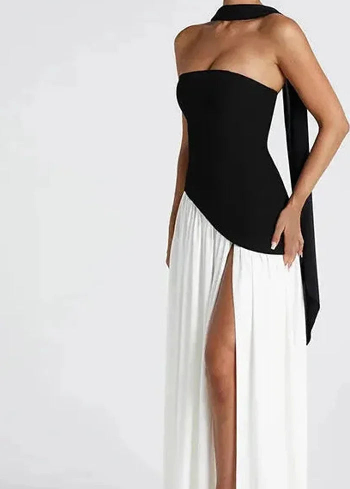 Strapless slit dress Dress Tailor