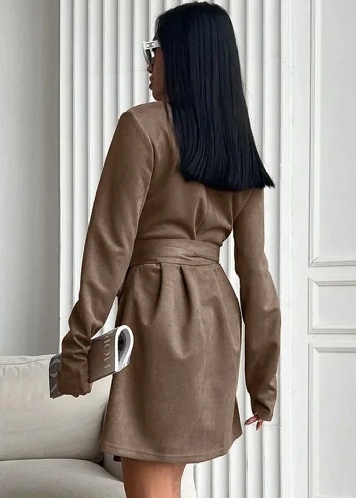 Suede gown Dress Tailor