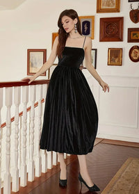 Velvet black dress Dress Tailor