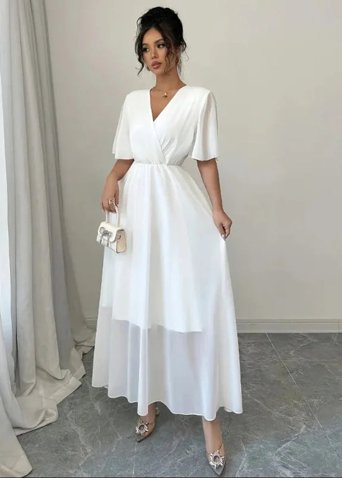 White chiffon dress Dress Tailor
