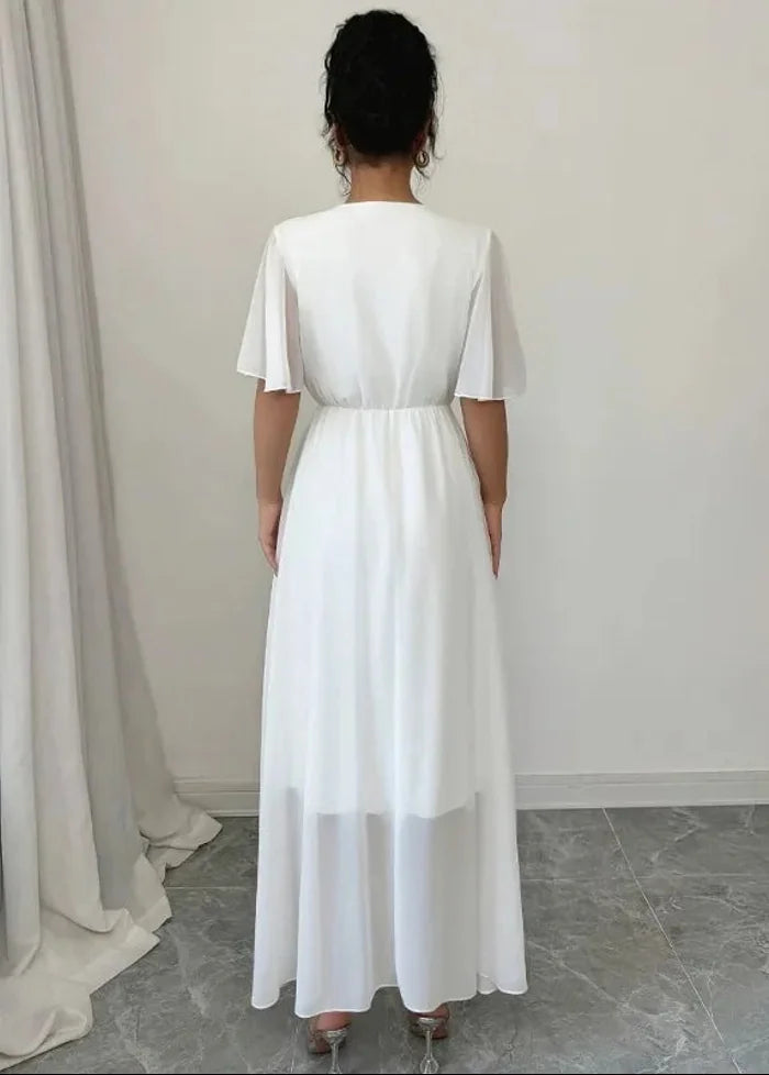 White chiffon dress Dress Tailor