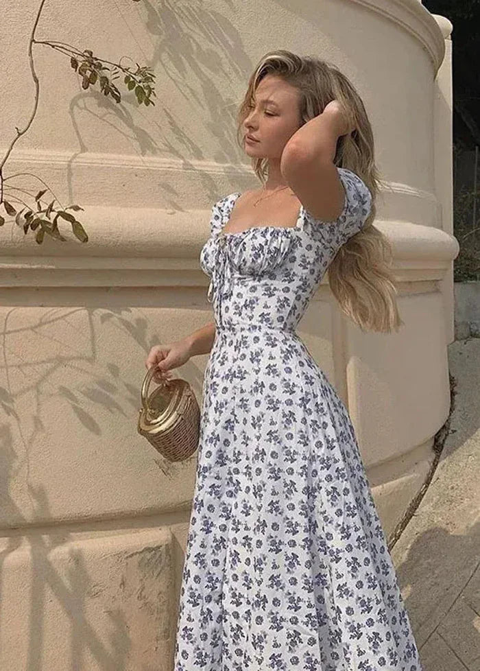 White floral dress Dress Tailor