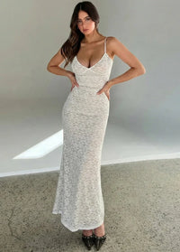White lace maxi dress Dress Tailor