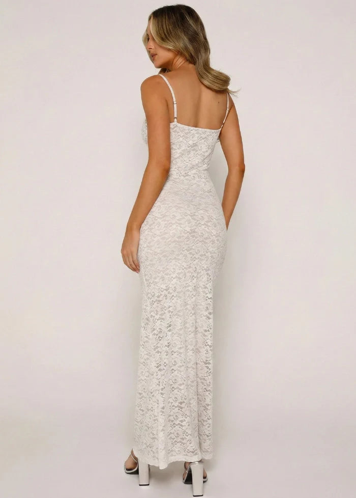 White lace maxi dress Dress Tailor