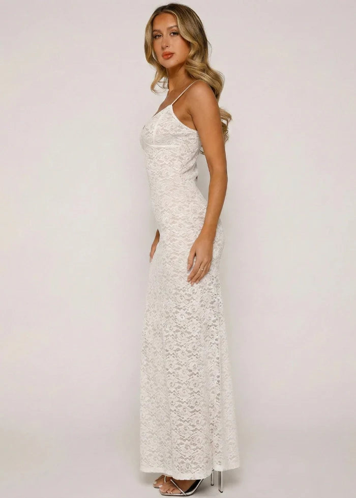 White lace maxi dress Dress Tailor