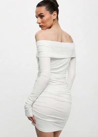 White off-shoulder bodycon dress Dress Tailor