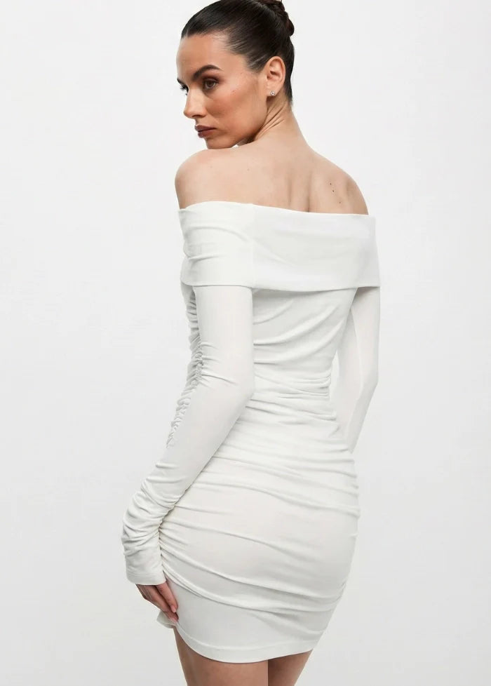 White off-shoulder bodycon dress Dress Tailor
