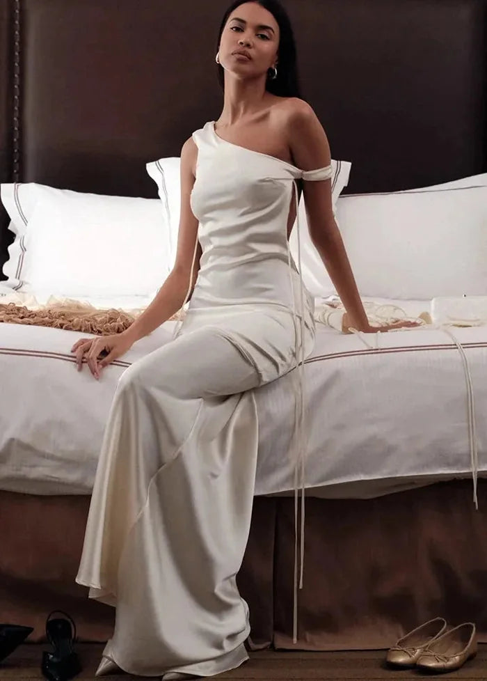 White satin dress Dress Tailor