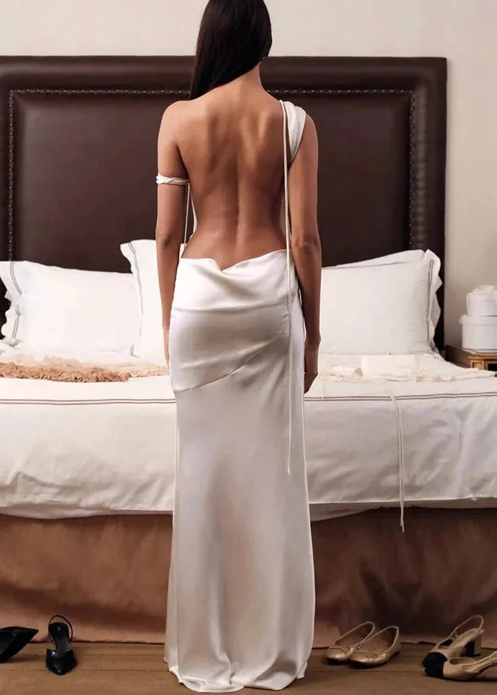 White satin dress Dress Tailor