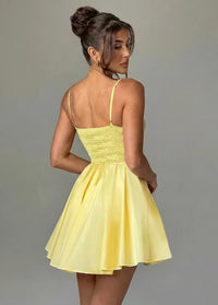 Yellow bustier gown Dress Tailor